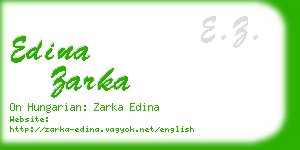 edina zarka business card